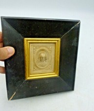 CADRE NAPOLEON  christ en relief pierre calcaire  RELIQUAIRE   