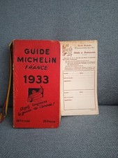 guide michelin 1933 avec son document inséré 