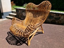 Franco Albini Chauffeuse Gala Fauteuil en rotin Design Bonacina Italie 1951 côte