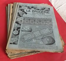 40 exemplaires : La broderie illustrée - Art Déco - 1925/1926/1927/1928/1929