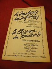 Partition La complainte des infidèles Valse Van Parys La chanson du foulard Cana