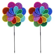  2 Sets Moulin À Vent Jardin