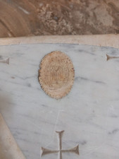 Pierre d'Autel Plaque Marbre Gravée Croix Eglise Chapelle Religion Catholique 