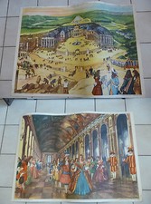 Affiche Scolaire vintage An 50's Rossignol école -->  VERSAILLES /  LOUIS XIV