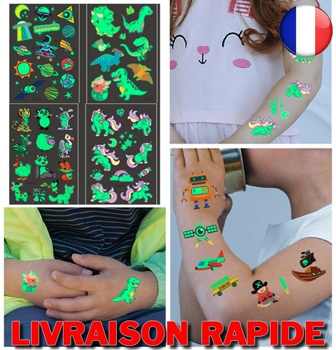 Autocollants tatouage lumineux - autocollants,