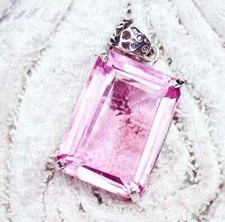 Pendentif En Topaze Rose En