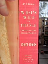 Who's who in France 1967/68, dico biographique, 1436 pages + 120 pages