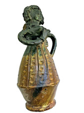 gourde jarre gargoulette  terre cuite  femme anthropomorphe Espagne sud France