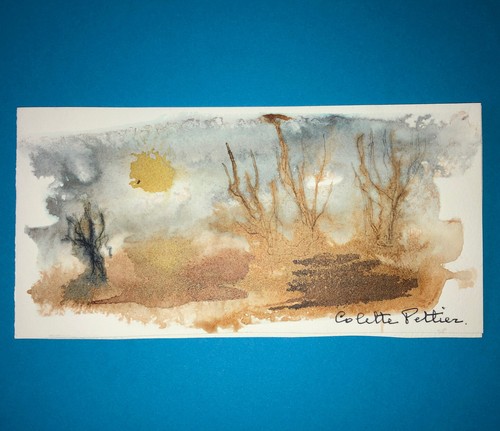 Aquarelle originale colette - aquarelle,
