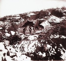 FRANCE Abris Neige Première Guerre mondiale 14-18 Photo Plaque Stereo V27L10n27