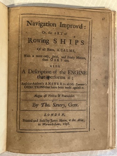 Tho savery navigation improv - navigation, improv'd