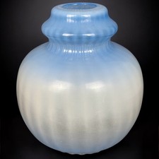 Abat-jour vintage en verre bleu opaline? – suspension luminaire rétro