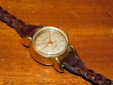 pour pièce ELVA suisse MONTRE dame FEMME mecanique VINTAGE plaquée OR swiss GOLD