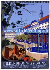 affiche poster  niederbronn les bains