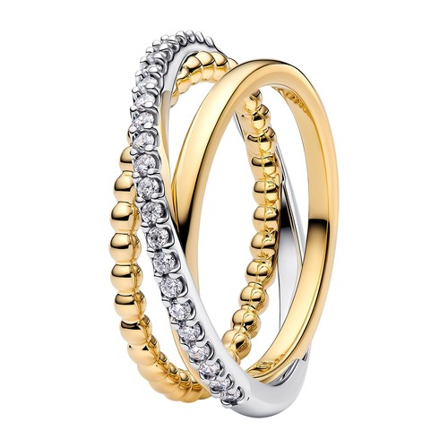 Pandora bague femme - pandora, bicolore