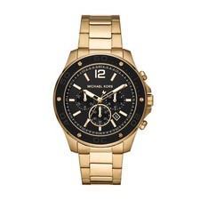 Montre Homme MICHAEL KORS NOLAN MK9068 Chrono Acier Noir D'or Sub 50mt