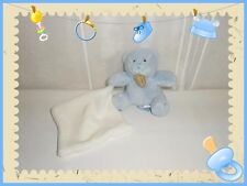 ☼ - Doudou Peluche Ours Bonbon Bleu  avec Mouchoir Doudou et Compagnie