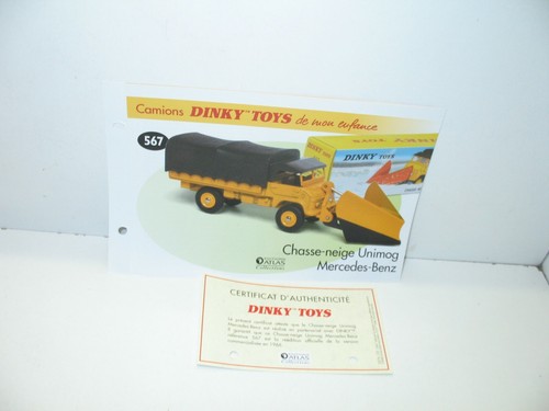Fiche certif dinky toys - dinky,
