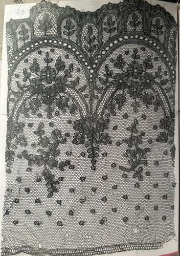 Dentelle ancienne sur carton - ancienne,