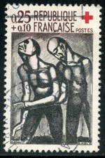 TIMBRE FRANCE OBLITERE  N° 1324  CROIX ROUGE  / COTE 3 € / Photo contractuellle
