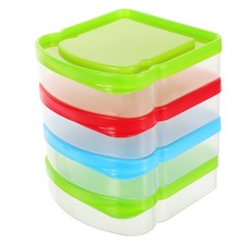  Récipients à Sandwich en plastique, 4 pièces, récipients alimentaires, boîtes à