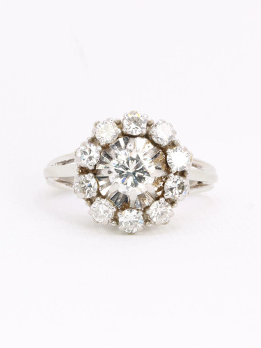 Bague marguerite blanc - bague,