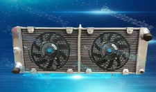 Aluminum Radiator+FAN FOR Fiat X1/9 Bertone X1/9 Lancia Scorpion & Montecarlo