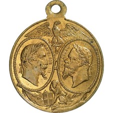 France, Médaille, Napoléon III, Bataille de Solférino, 1859, Laiton, SUP