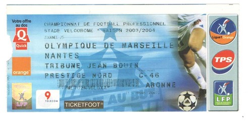 Billet place olympique de - /,