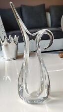 Vase Soliflore Signé cristal/Designer Flavio Poli pour Art Vannes France/32 cm