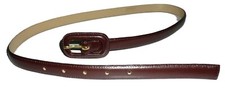 AMBOISE France Ceinture fine cuir genuine leather  bordeaux T. 85/34 NEUF BNWOT