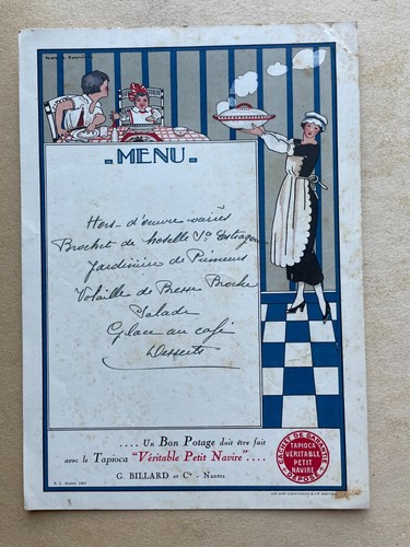 Menu marc bonnier tapioca