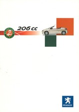 Catalogue brochure prospekt Peugeot 206 CC Roland Garros 2003.05 DE