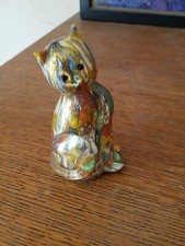 Très joli chat en verre de Murano millefiori