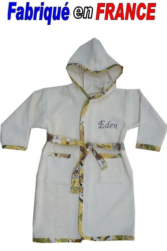Peignoir enfant prénom brodé