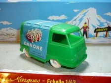 ANCIEN  JOUET FRANCE SESAME RENAULT ESTAFETTE PUB YAOURT DANONE TOLE 1/43 1960