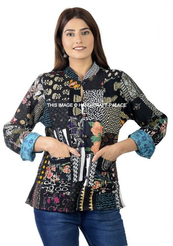 Indien coton noir patchwork - coton,