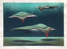 Félix LABISSE Artifiction 1975 lithographie signée