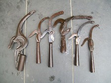 ANCIEN outil 6 EMONDOIR ARTICULé FER FORGé Métier LORRAINE