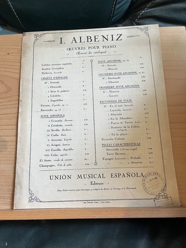 Albeniz barcarola opus - albeniz,