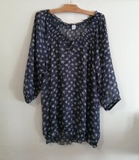 Blouse bleu marine polyester