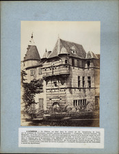 France, Saint-Symphorien-de-Laye, Château de l'Aubépin vintage albumen prin