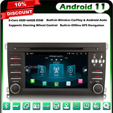 8-Cœurs 64GO Android 14 Autoradio Porsche Cayenne GPS CarPlay DAB+CD BT TNT WiFi