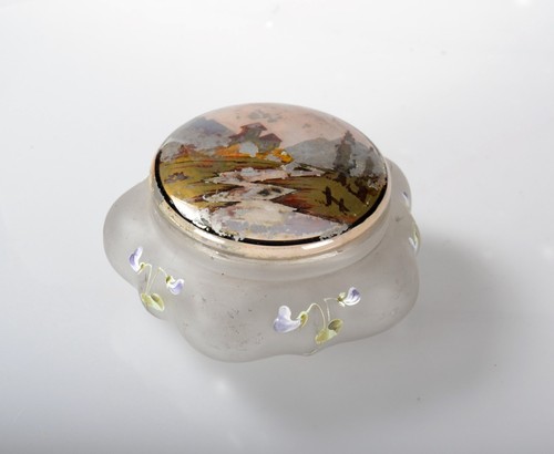 Vase verre peinte main - vase, art