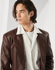 Blazer en cuir pour homme