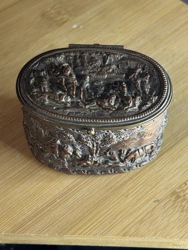 Boîte laiton cuivré xixe - boîte,