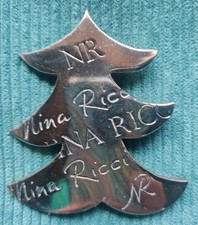 Nina Ricci Bijou Broche sapin Argenté 