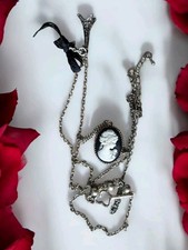 Collier Necklace - Camée Noir - Cabochon - Black (Résine?)