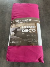drap housse coton 160x200 57fis