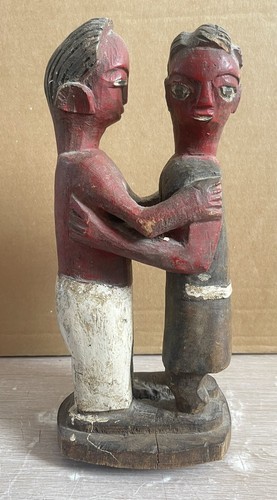 Statuette bois polychrome - statuette, en